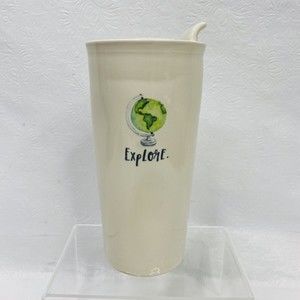 Rae Dunn Explore Globe Ceramic Tumbler